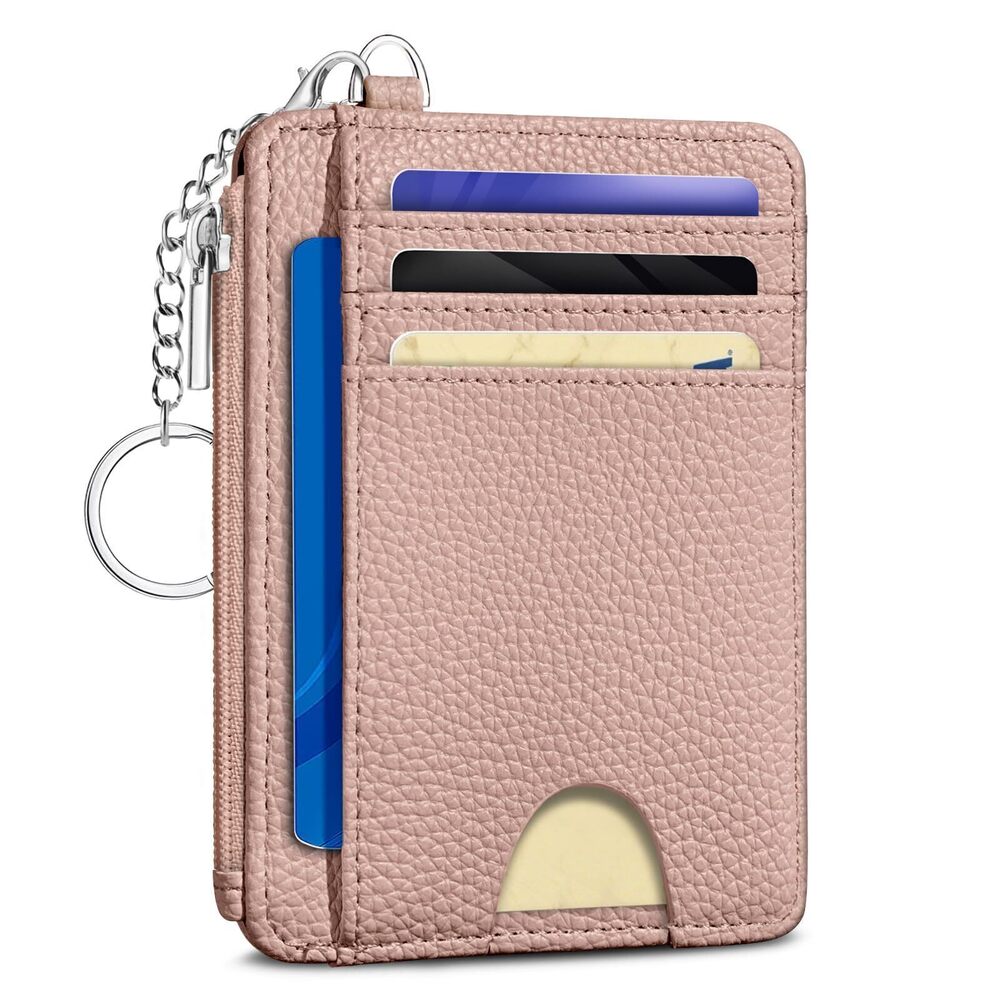 1736 Cute Credit Card Holder Small Wallet , Minimalist Slim RFID Blocking